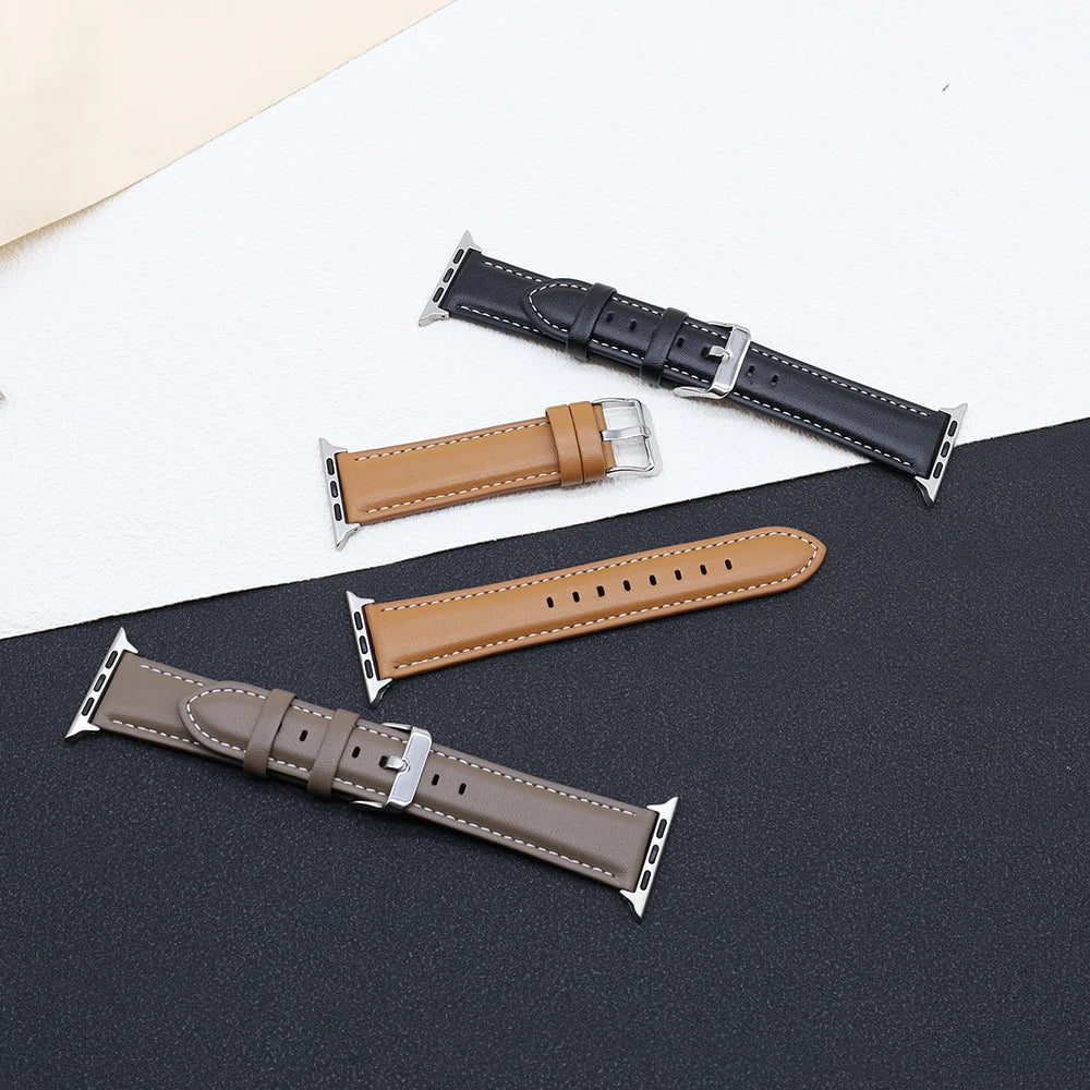 PU Leather band for Apple Watch Series 10 9 7 8 5 6 SE Ultra band 49mm 46mm 44mm 40mm 45mm 41mm 42mm Apple Watch Wristbands