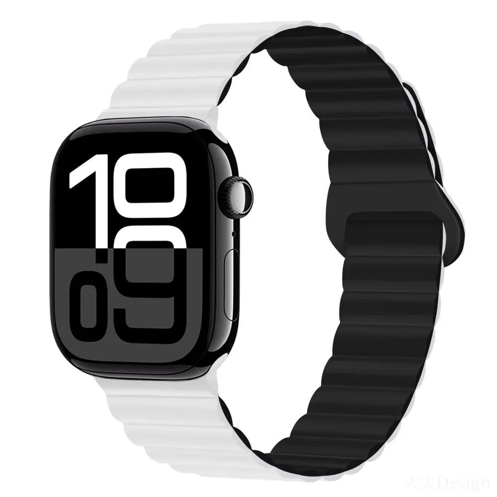 Silicone band for Apple Watch Ultra 3 2 1 49mm 11 10 42mm 46mm Magnetic band for Series 9 8 7 6 5 4 SE3 41mm 45mm 44mm 40mm