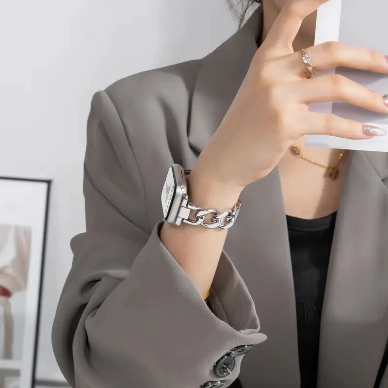 Metal band for Apple Watch 10 Ultra 46mm 9 8 7 band 42mm 45mm 41mm Women Belt band Apple Watch Series 6 SE 40mm 44mm 49mm Watchband