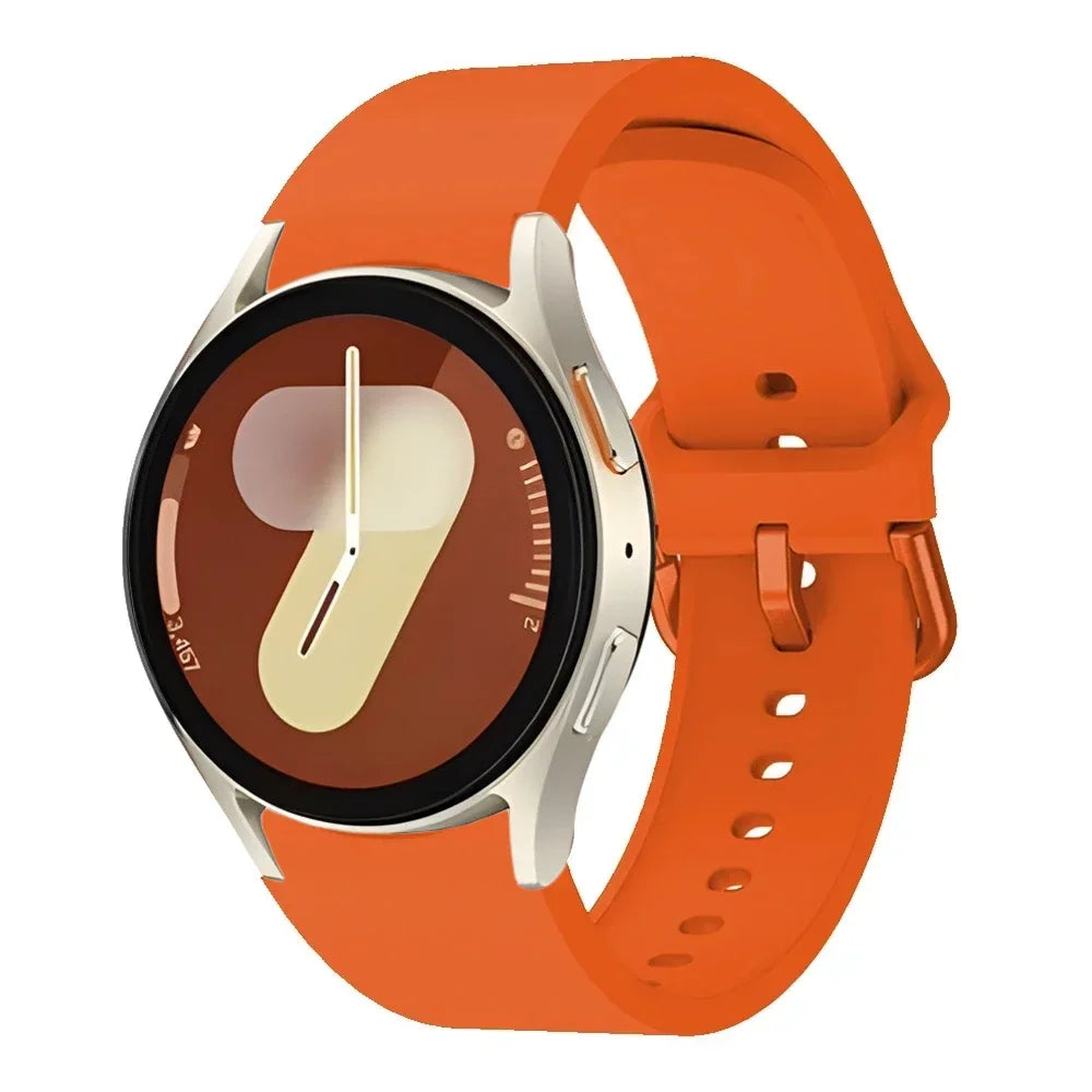 Original Silicone Strap For Samsung Galaxy Watch 7/6/5/4 44mm 40mm 5 Pro Sports Bracelet Galaxy Watch 6 4 Classic 47mm 43mm Band