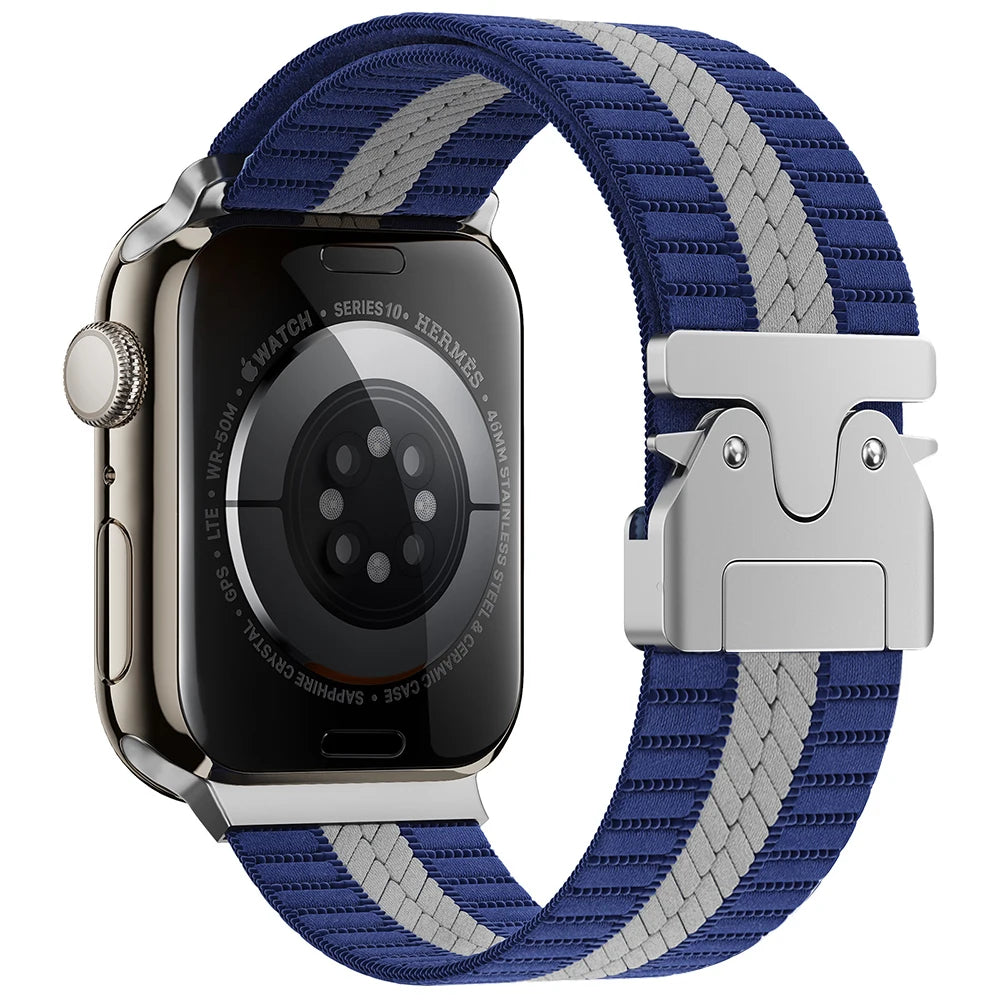 Nylon Parachute Buckle Twill band for Apple Watch band 49mm 46mm 42mm 45mm 44mm 41mm band Apple Watch 11 10 9 8 7 6 5 SE Ultra 3