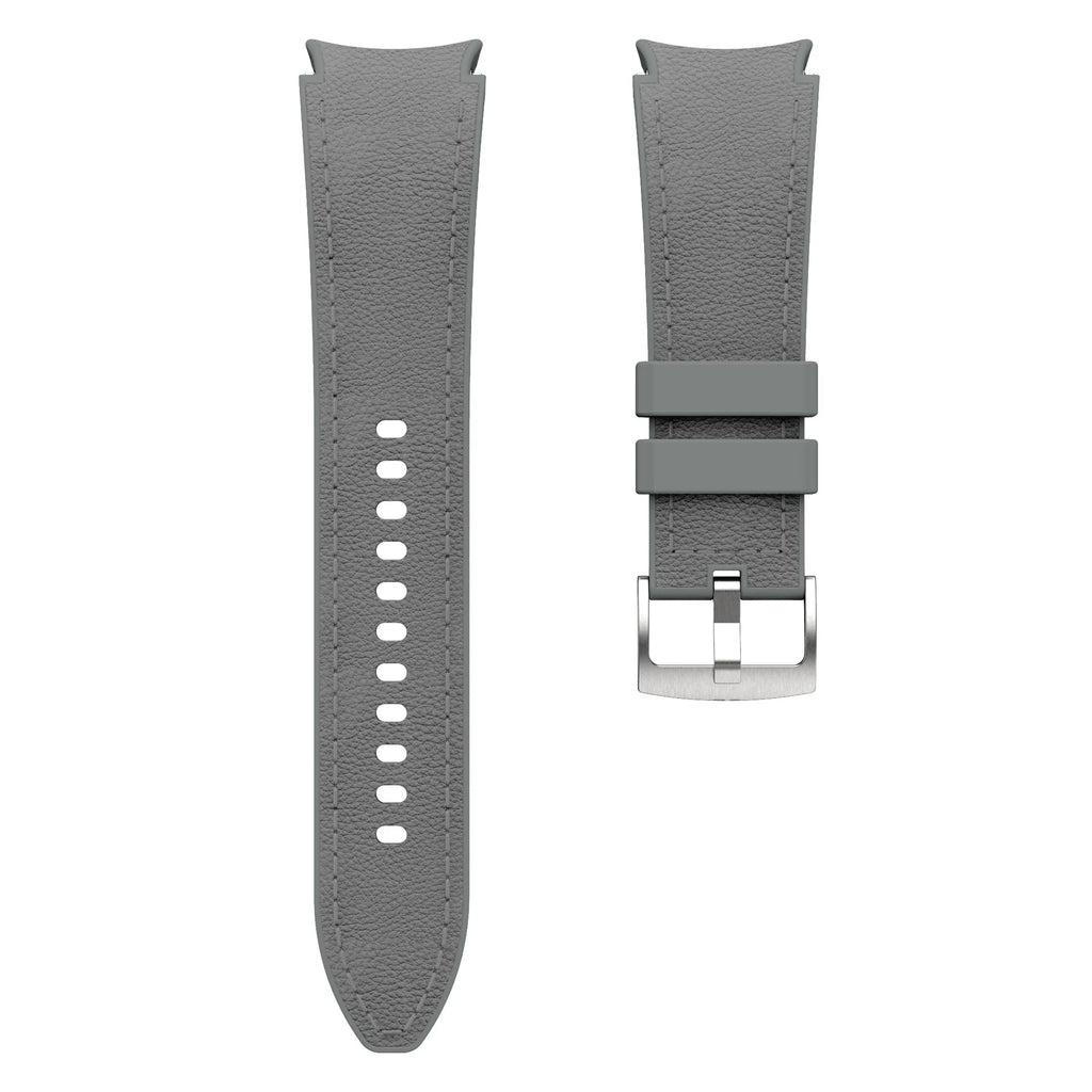 Silicone+Leather Strap for Samsung Galaxy Watch 7 6 5 4 FE 40mm 44mm No Gap Bracelet Band Watch 6 4 Classic 43/47mm 42/46mm Belt