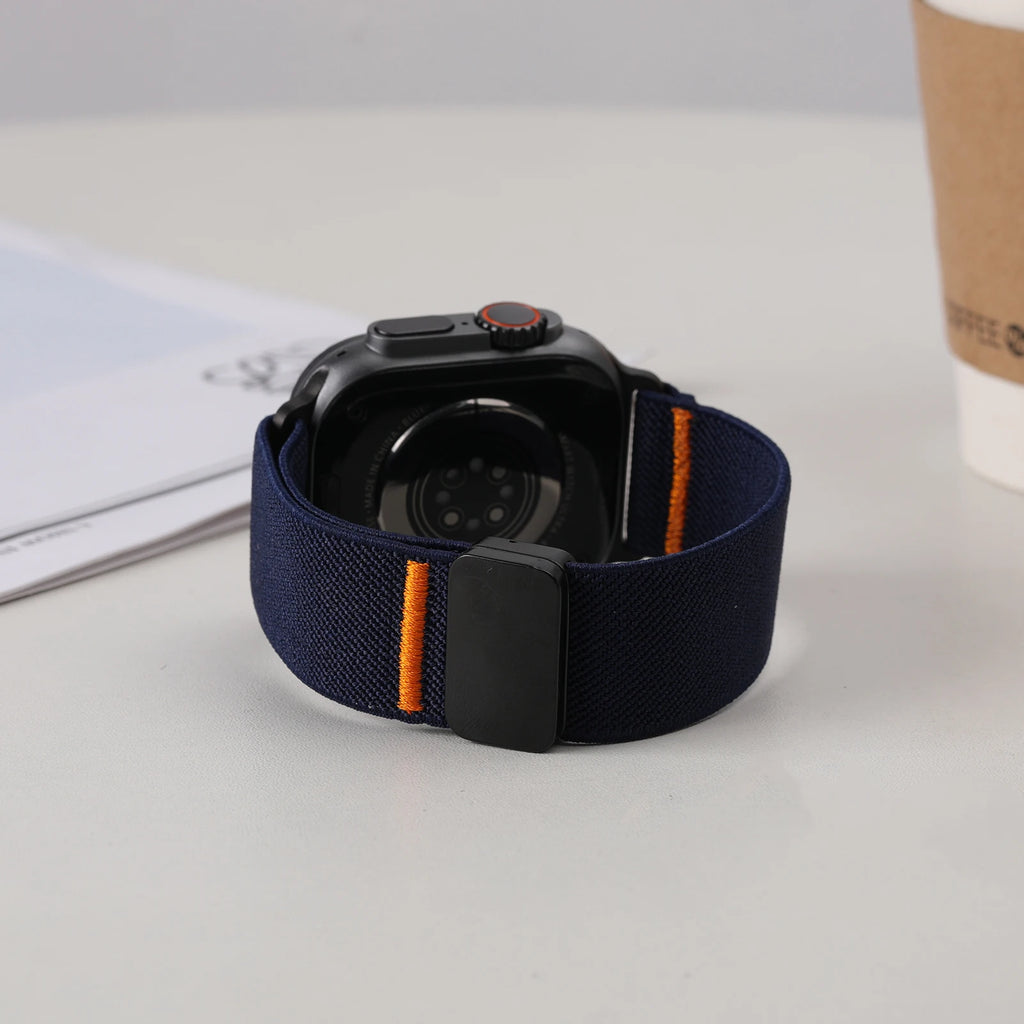 Magnetic Sport band For Apple Watch Ultra 2 band 49mm 45mm 46mm 44mm 42mm 41mm 40mm Nylon Correa band Apple Watch 10 9 8 7 6 5 4 SE