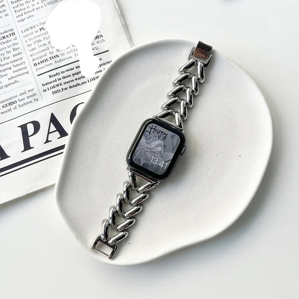 Metal band for Apple Watch 10 band 46mm 42mm 41mm 44mm 45mm 40mm 49mm Women watch band Belt band Apple Watch Series 9 8 7 SE Ultra