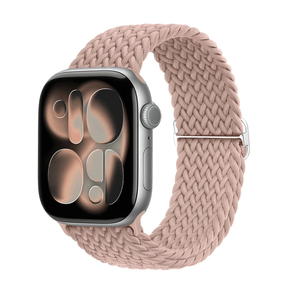 band for Apple Watch 11 band 42mm 46mm 44mm 40mm 45mm Apple Watch Ultra 3 49mm Elastic Braided band correa Series 10 9 8 7 6 SE