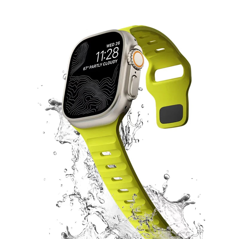 Soft Silicone Sport band For Apple Watch Ultra 8 SE 7 Series 44mm 40mm 49mm 45mm Rubber watch band For Apple Watch 6 5 4 3 42mm 38mm