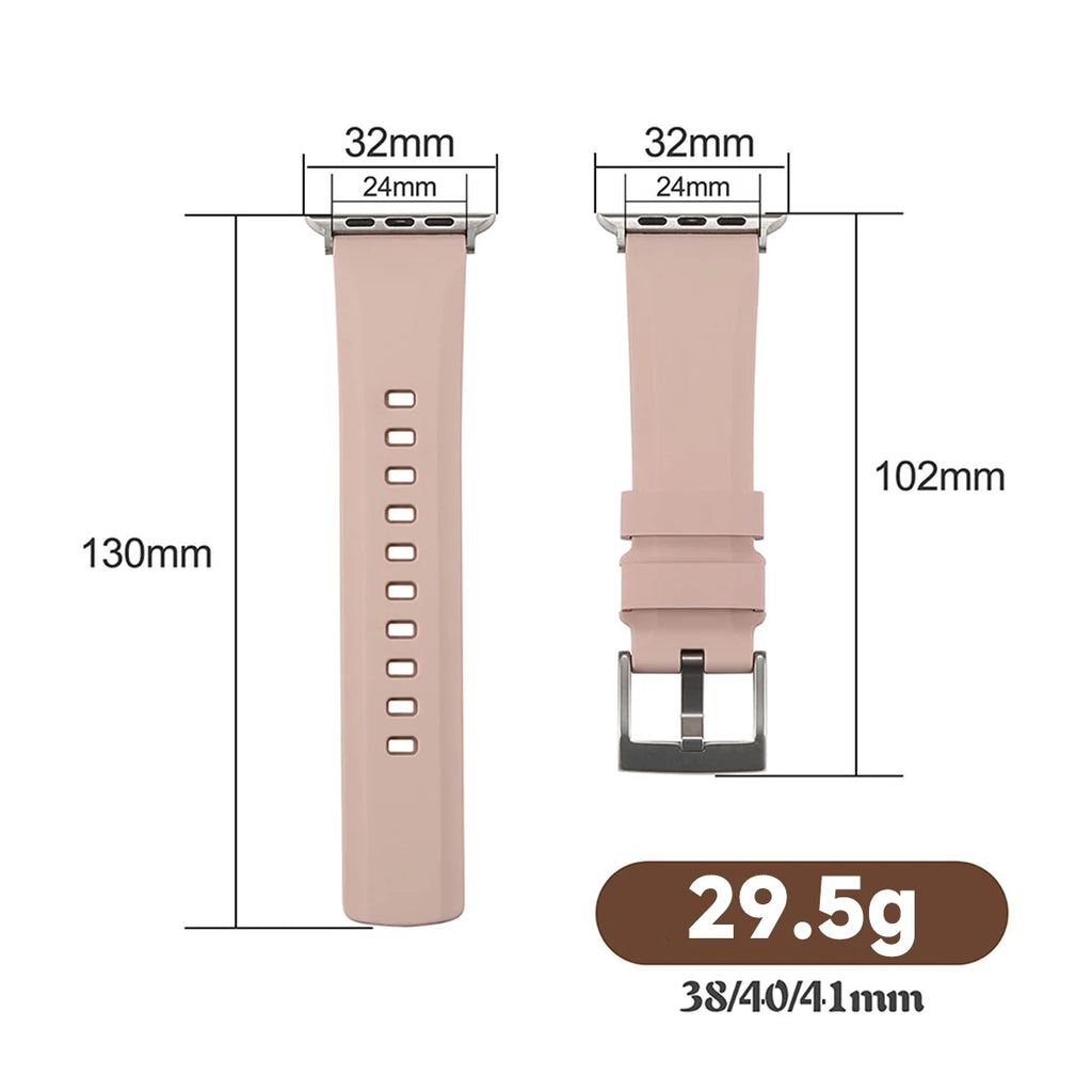 Silicone band for Apple Watch Ultra 2 49mm 45mm 44mm 42mm 41mm 40mm sport Outdoor band for Apple Watch Series 9 8 7 6 SE 5 band