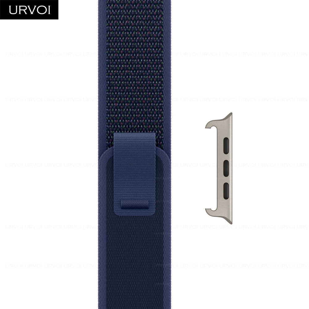 URVOI band for Apple Watch Ultra 3 2 band Series 11 10 9 nylon weave trail loop for Apple Watch lightweight pull tab closure 46mm 49mm