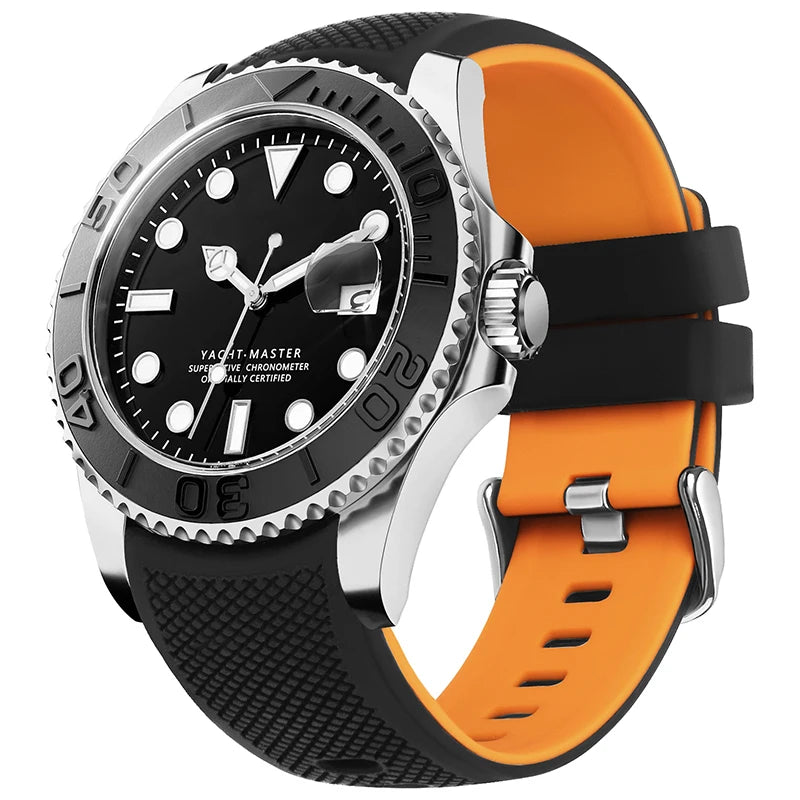 Rubber 20mm Watch Band 22mm Watch Band Silicone No Gaps Strap for Samsung Galaxy Watch 46mm Huawei Watch GT4 46mm Amazif Garmin