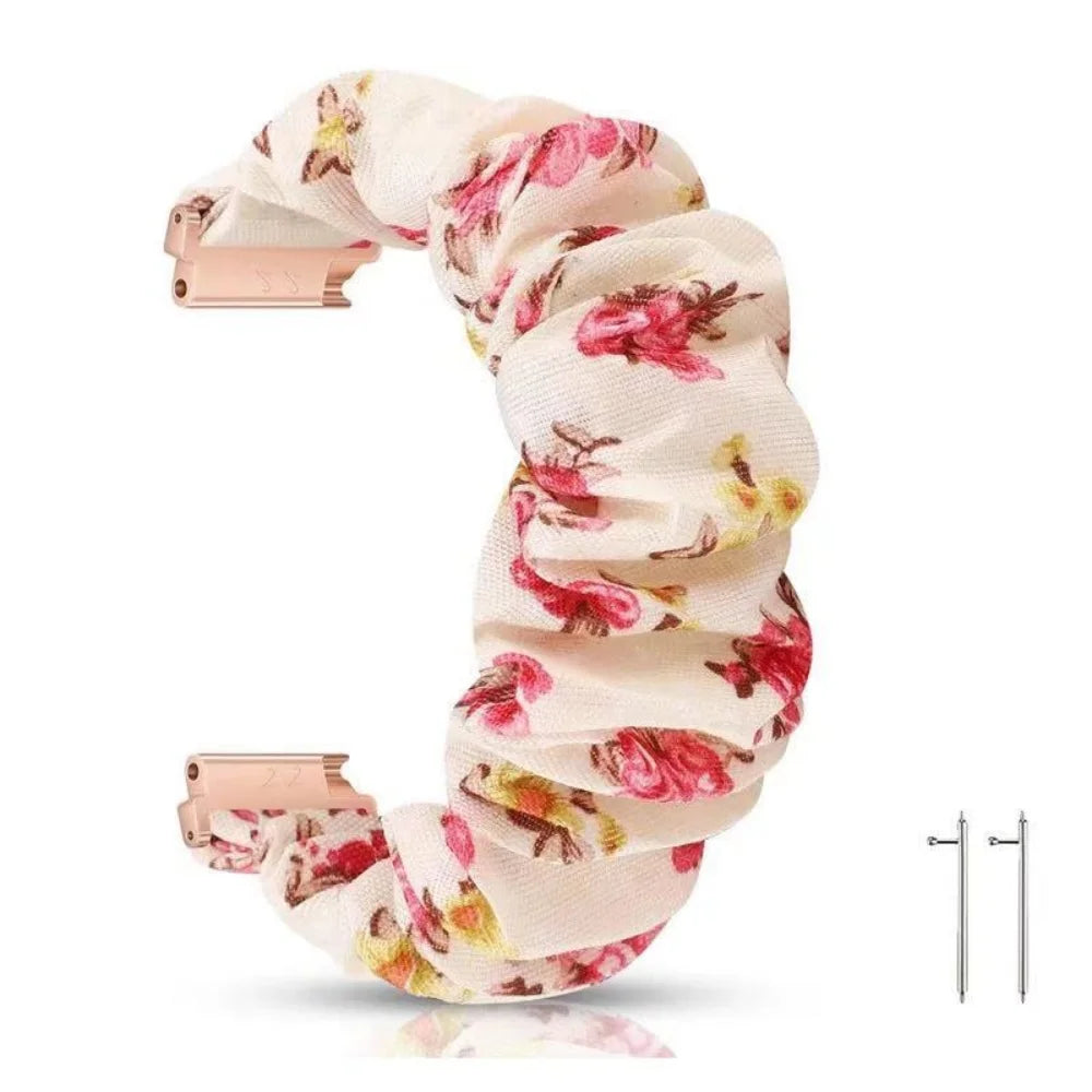 20mm 22mm Nylon Strap for Samsung Galaxy Watch 4/5/6 44mm 40mm/Classic/Active 2 Scrunchies Elastic Bracelet for Huawei GT2/4 Pro