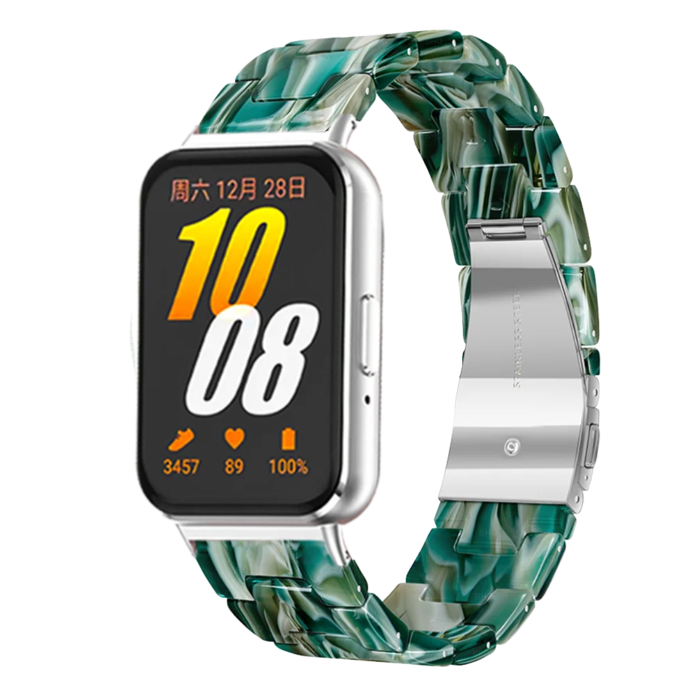 Resin Strap Compatible with Samsung Galaxy Fit3 Quick Release Men Women Bracelet for Galaxy Fit 3 Strap