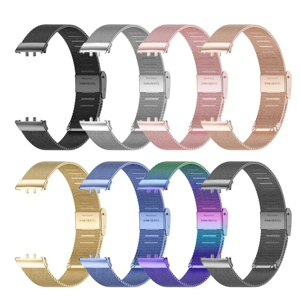 Stainless Steel Strap for Samsung Galaxy Fit 3 Smartwatch Strap Metal Loop Bracelet Watchband for Galaxy Fit3 Replacement Correa