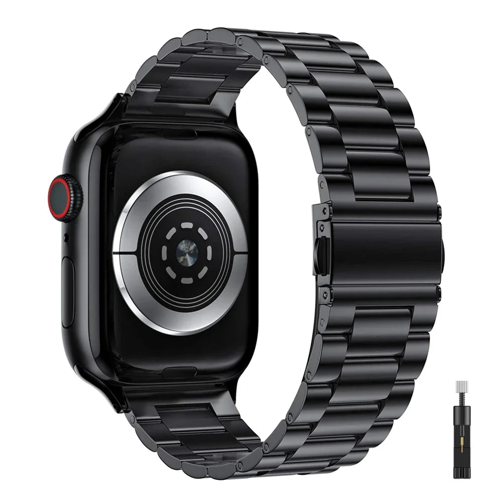 Metal band for Apple Watch Ultra 3 2 1 49mm 11 10 42mm 46mm Stainless Steel Wristband for Apple Watch 9 8 7 6 5 SE 45mm 41mm 44mm 40mm