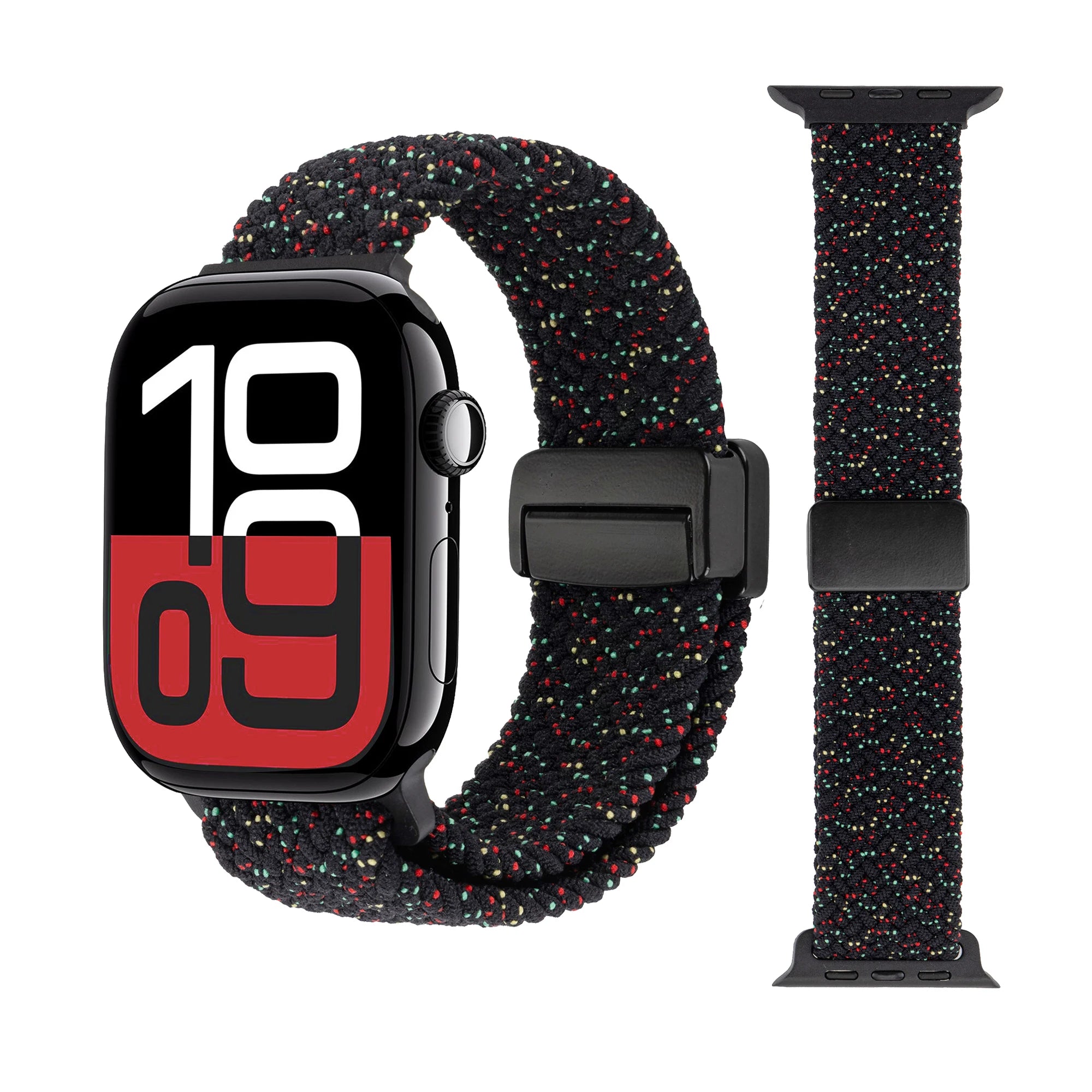 Braided Loop Nylon band for Apple Watch Ultra 2 49mm 46mm 42mm 45mm 41mm Magnetic band Apple Watch 10 9 8 7 6 5 SE 40mm 44mm Band