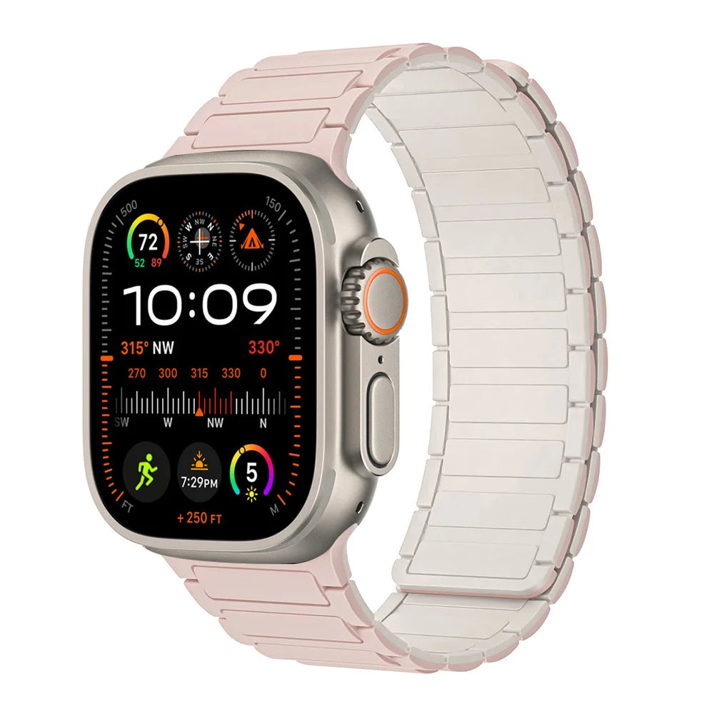 Magnetic band For Apple Watch Ultra 2 49mm 44mm 45mm 38mm 42mm 41mm belt Silicone band Apple Watch Series 8 7 6 5 9 SE 40mm band