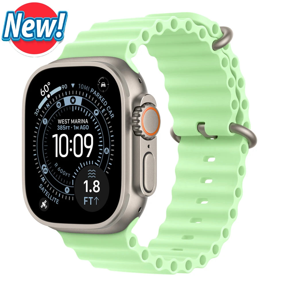 Ocean band for Apple Watch Ultra 3 2 band 49mm 46mm 44mm 40mm 45mm 41mm 42mm Correa band Apple Watch Series 11 10 9 SE 8 7 6 5 4