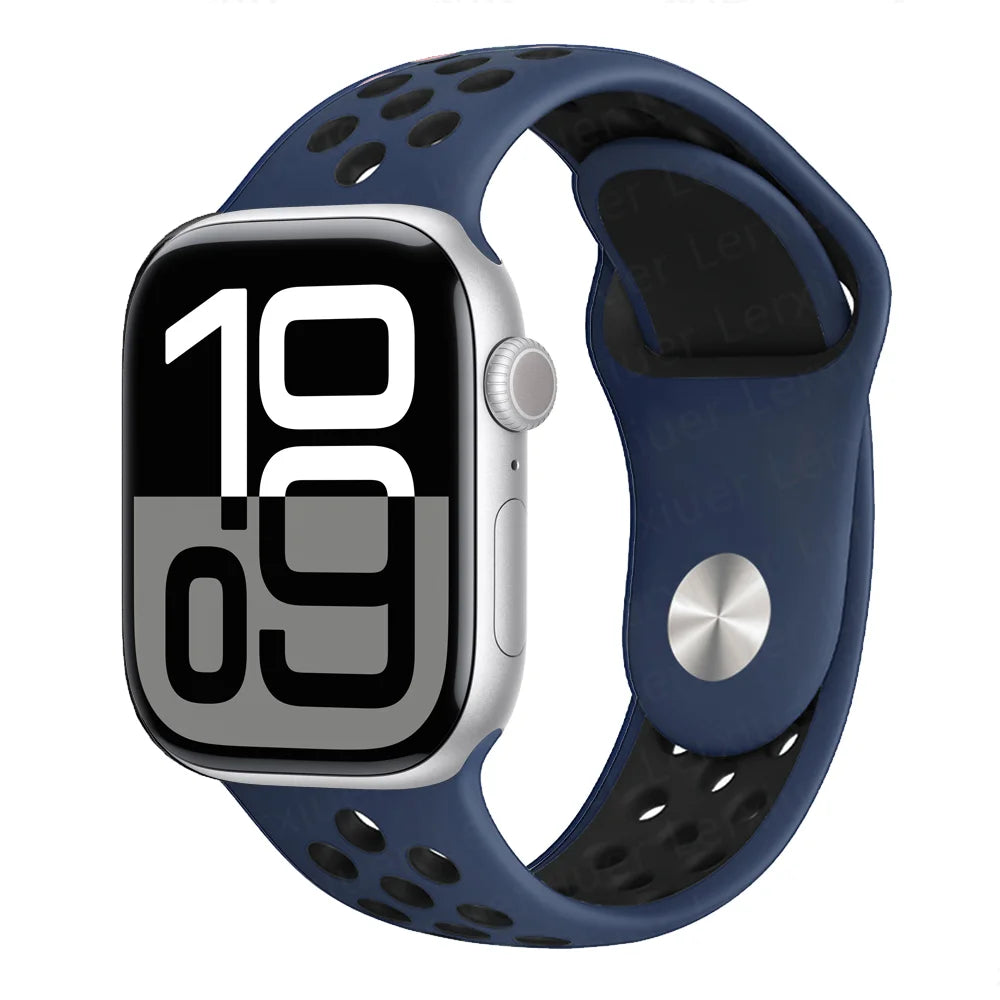 Official band For Apple Watch band Ultra 2 40mm 44mm 46mm 49mm 41mm 42mm 45mm Silicone band correa Apple Watch 11 10 9 8 7 6 SE3 band