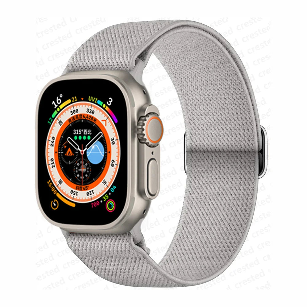 Scrunchie band for Apple Watch band 45mm 44mm 40mm 41mm 42mm 46mm 49mm Elastic Nylon band Apple Watch Series 10 9 8 7 SE Ultra 2