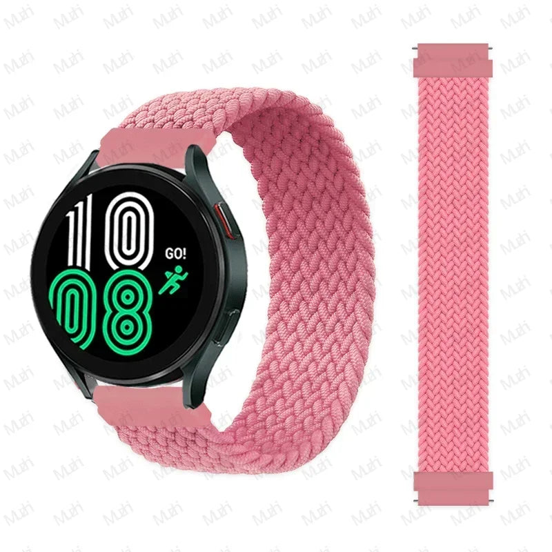 Braided solo loop for Samsung Galaxy Watch 7 44mm 40mm Strap correa Bracelet Galaxy Watch 4 6 Classic 5 pro 45MM 20MM 22MM band