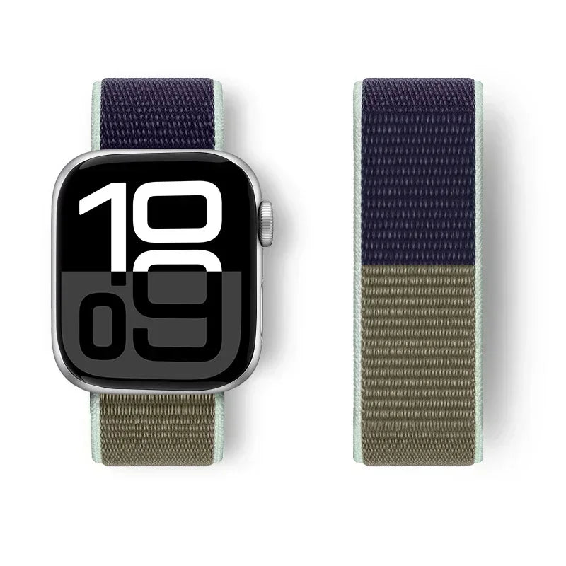Nylon Loop For Apple Watch band 44mm 40mm 45mm 41mm 42mm 38mm 45mm sport band Apple Watch Series 9 8 7 SE 6 5 3 Ultra 2 49mm band