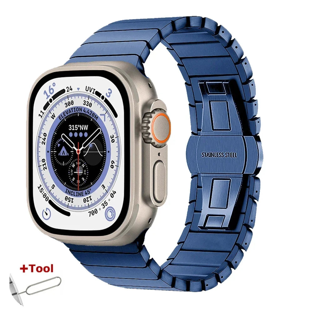 Stainless Steel band for Apple Watch band Ultra 3 49mm 46mm 42mm 45mm 41mm 44mm 40mm metal band for Apple Watch 11 10 9 8 7 6 5 4 SE