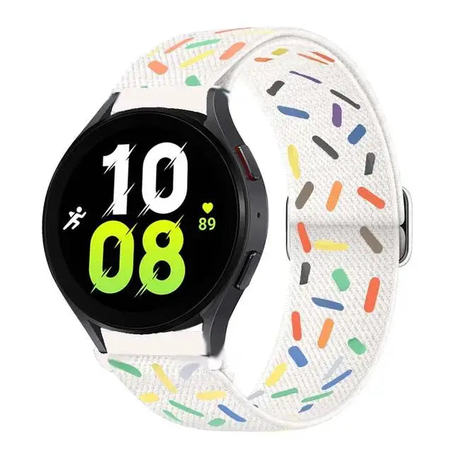 20mm 22mm strap For Samsung Galaxy watch 7/6/5 pro/4/classic/Active 2/Gear S3 Adjustable Nylon Elastic Huawei GT 2/4/3 Pro band