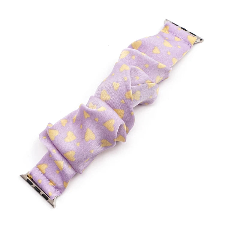 Scrunchie band for Apple Watch Ultra band 49mm 45mm 41mm 44mm 40mm 38mm 42mm Elastic nylon band Apple Watch Series 8 7 6 5 4 3 SE