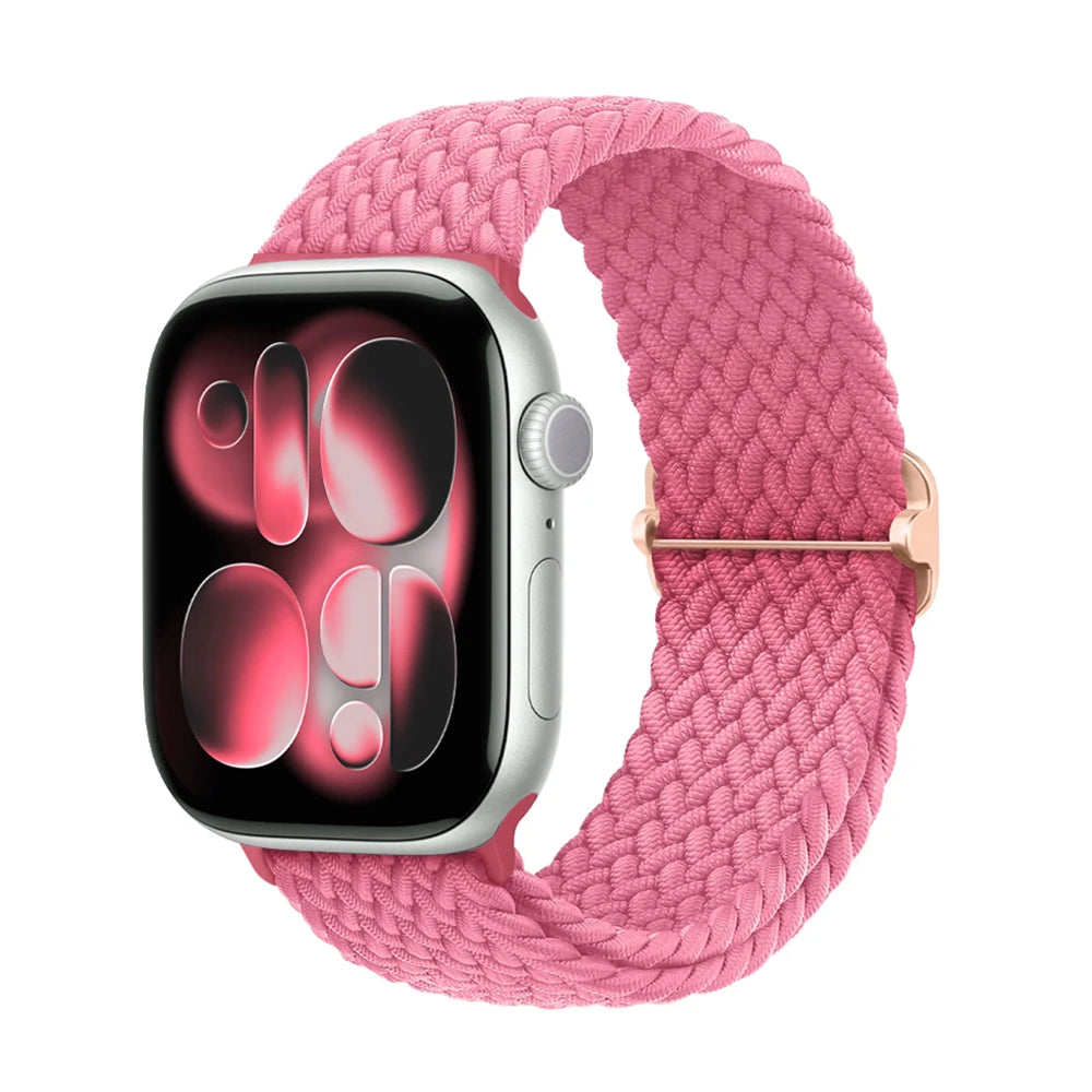 band for Apple Watch 11 band 42mm 46mm 44mm 40mm 45mm Apple Watch Ultra 3 49mm Elastic Braided band correa Series 10 9 8 7 6 SE