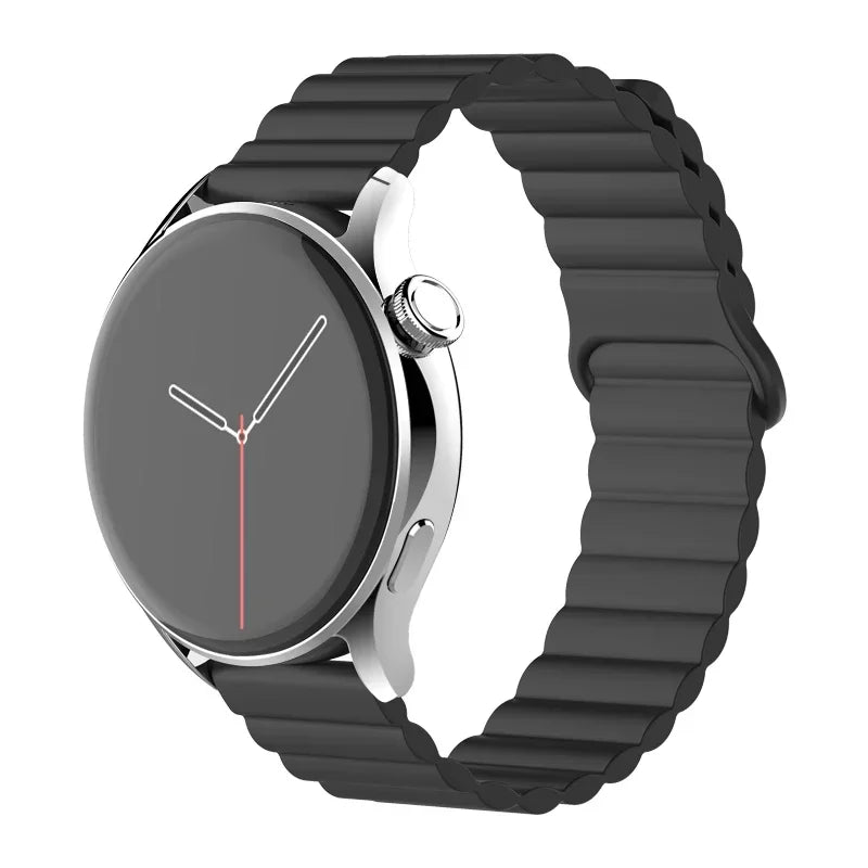 silicone strap For Samsung Galaxy watch 7/6/5/4/5pro/6-4 Classic/FE 20mm 22mm band Magnetic Loop bracelet huawei GT 4-3-pro-2e