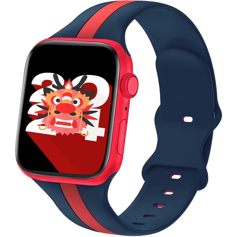 band for Apple Watch band 49mm 44mm 45mm 41mm 40mm 42mm 38mm Silicone Sport band Apple Watch serie 8 7 SE 6 5 4 3 2 1 Ultra 49mm