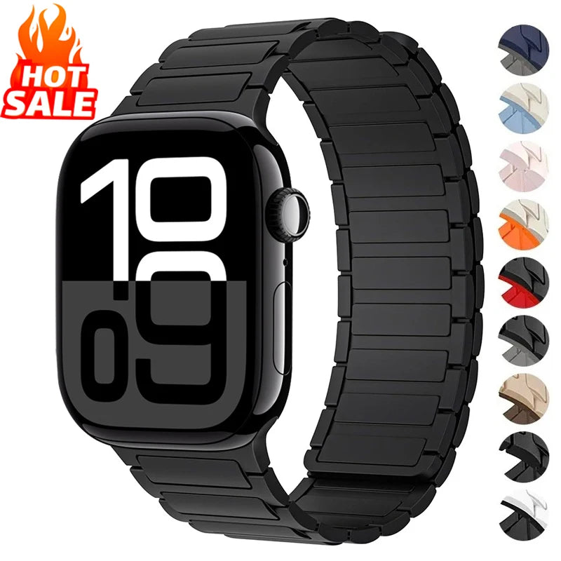 Magnetic Loop band for Apple Watch band 46mm 44mm 40mm 45mm 41mm 42mm Silicone band Apple Watch Series 11 10 9 8 7 6 SE Ultra 3