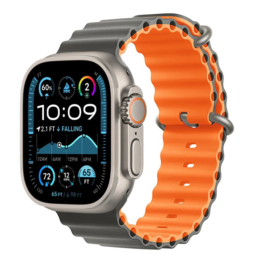 Ocean band for Apple Watch Ultra 3 2 band 49mm 46mm 44mm 40mm 45mm 41mm 42mm Correa band Apple Watch Series 11 10 9 SE 8 7 6 5 4