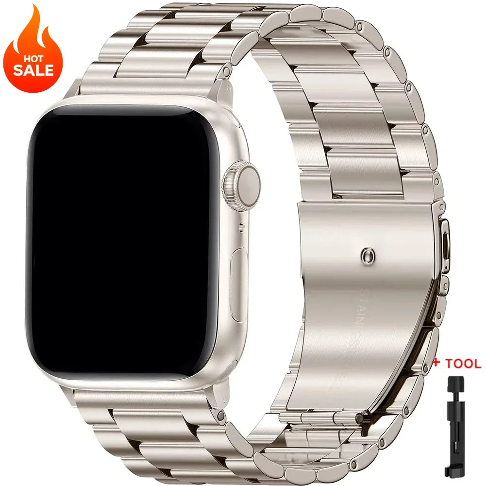 Metal Stainless Steel band for Apple Watch band Ultra 3 2 49mm 46mm 42mm 45mm 44mm 41mm band Apple Watch Series 11 10 9 8 7 6 SE 5 4