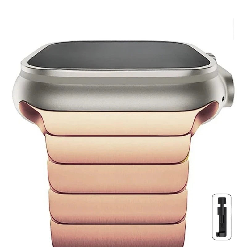Luxury Stainless Steel band For Apple Watch Series 10 9 46mm 45mm 38mm 42mm 44mm 40mm Link band Apple Watch Ultra 2 49mm metal Band.