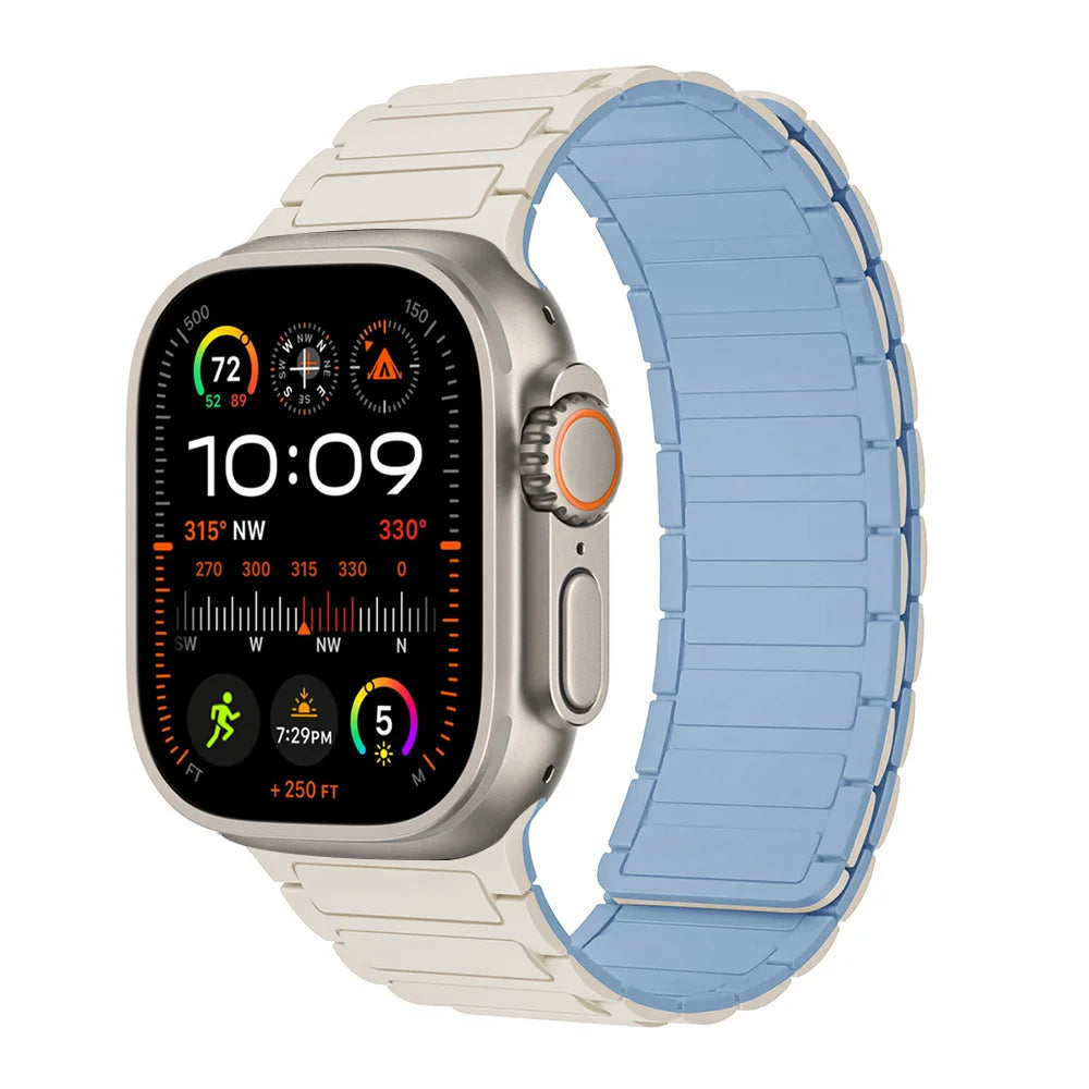 Magnetic band For Apple Watch Ultra 2 49mm 44mm 45mm 38mm 42mm 41mm belt Silicone band Apple Watch Series 8 7 6 5 9 SE 40mm band