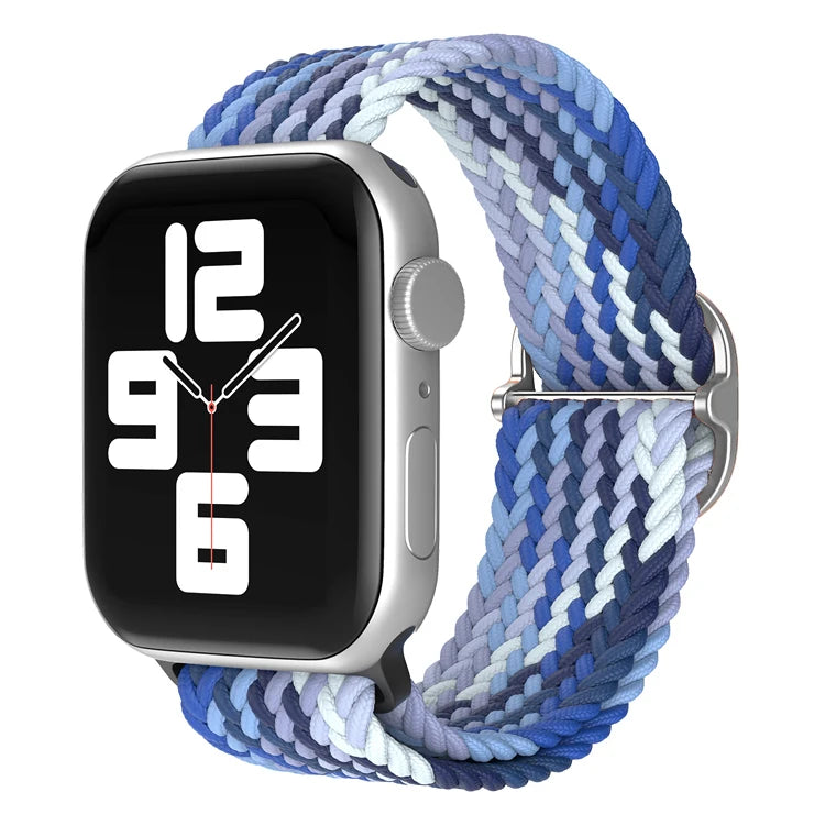 Braided Loop For Apple Watch band 49mm 44mm 45mm 41mm 42mm 38mm 40mm Elastic Solo band Apple Watch Ultra Series 7 SE 3 6 8 Band