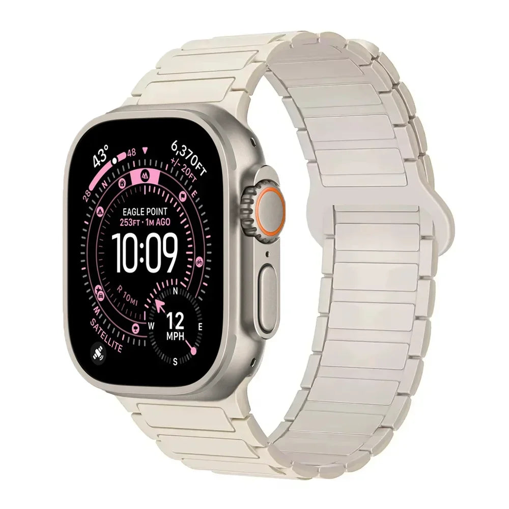 Magnetic Silicone band for Apple Watch Ultra 3 band 49mm 46mm 42mm 45mm 44mm 40mm band correa Apple Watch Series 11 10 9 8 7 SE