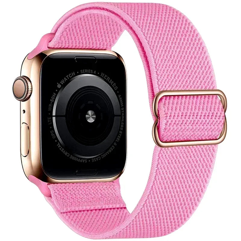 Nylon Loop band For Apple Watch 49mm 45mm 44mm 42mm 41mm 40mm 46mm Elastic band Apple Watch Ultra 3 2 11 10 9 8 7 6 5 4 SE band