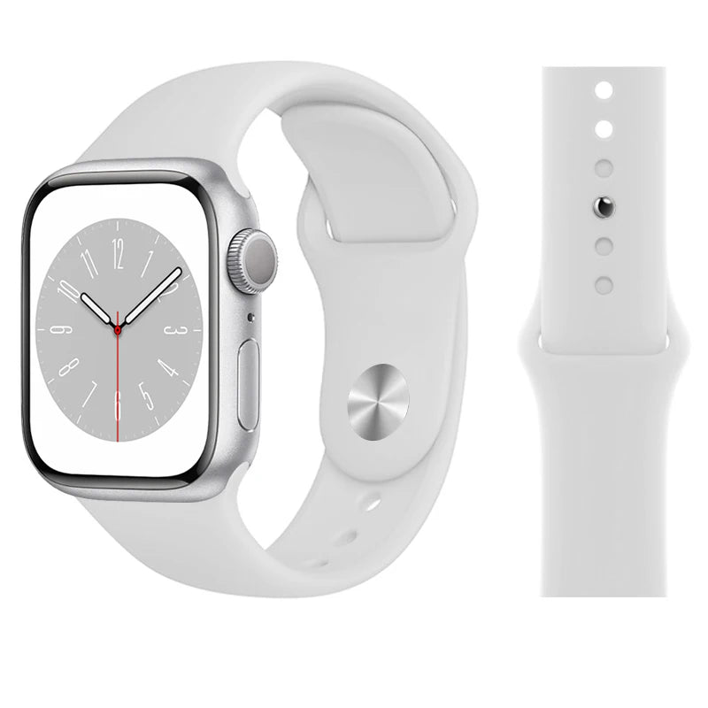 Official Silicone band for Apple Watch band Ultra 2 49mm 44mm 40mm 41mm 45mm 38mm Sport band Apple Watch Series 9 7 5 SE 10 42mm 46mm