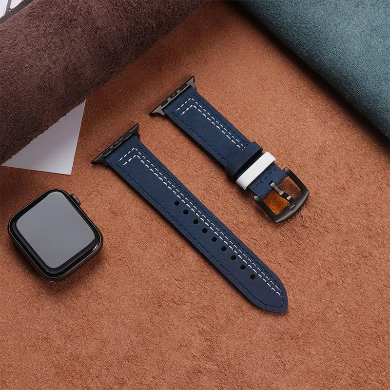 Leather loop band For Apple Watch band 40mm Ultra 49mm 41mm 42mm 38mm 46mm 44mm 45mm band Apple Watch Series 10 9 5 6 SE 8 7 3 4