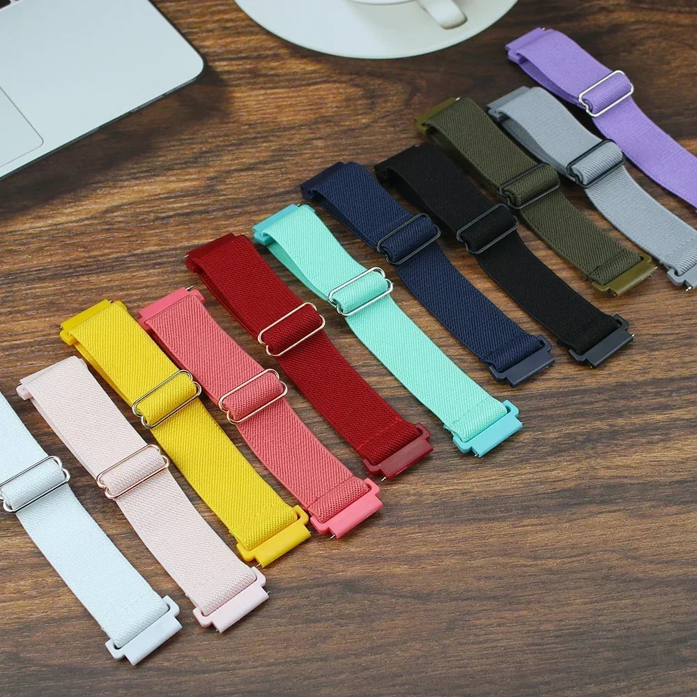 20mm 22mm Elastic Nylon Loop Strap for Samsung Galaxy Watch 4 5 6 7 40/44mm Pro Calssic 42/46mm Band Huawei Gt2/3 Amazfit Gts2/4
