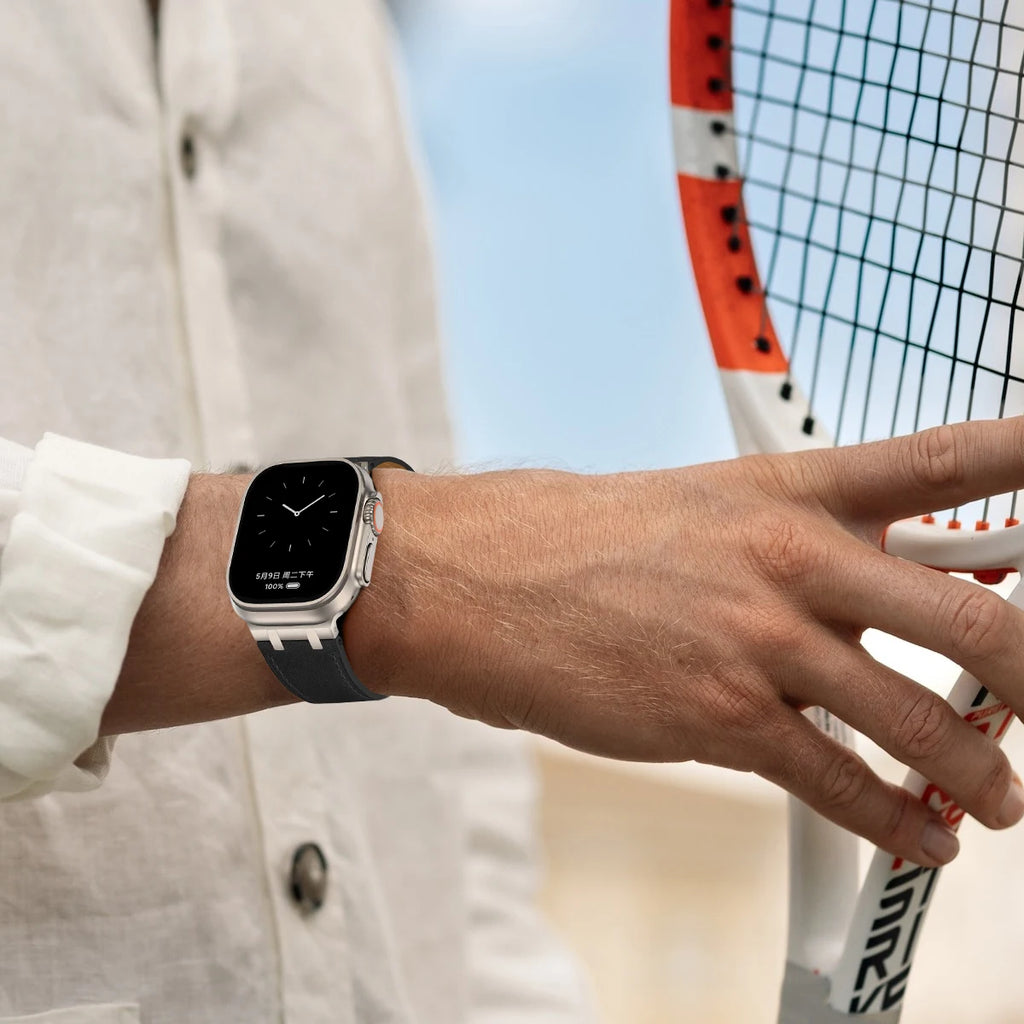 Leather band for Apple Watch Ultra 2 49mm Series 10 46mm Luxury band sport band for Apple Watch 10 9 8 7 6 5 4 SE Ultra 44mm 45mm