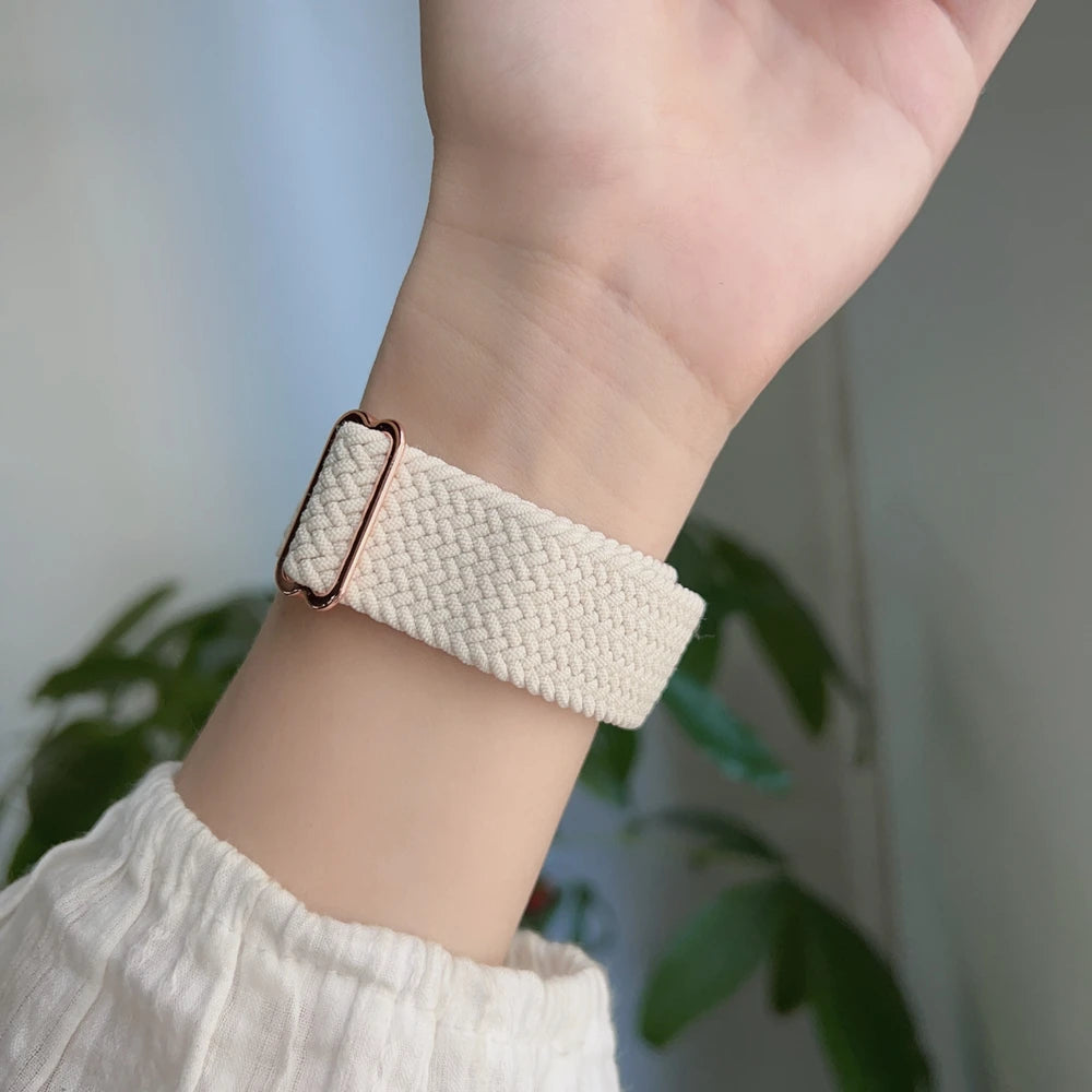 Band For Samsung Galaxy Watch 7 FE 5 Pro 4 6 classic 44mm 40mm Nylon Braided sport bracelet correa Galaxy Watch 7 Strap