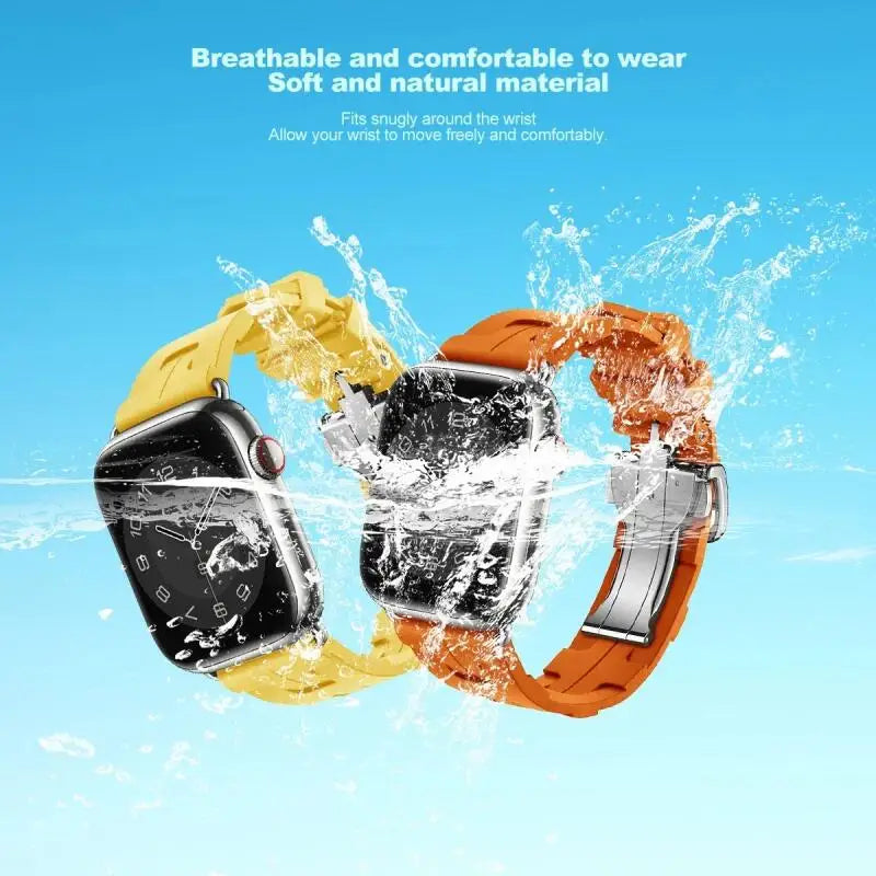 Kilim Single Tour band For Apple Watch band 45mm 44mm 41mm 38mm Folding Buckle Silicone band Apple Watch 10 46mm 42mm Ultra 2 49mm