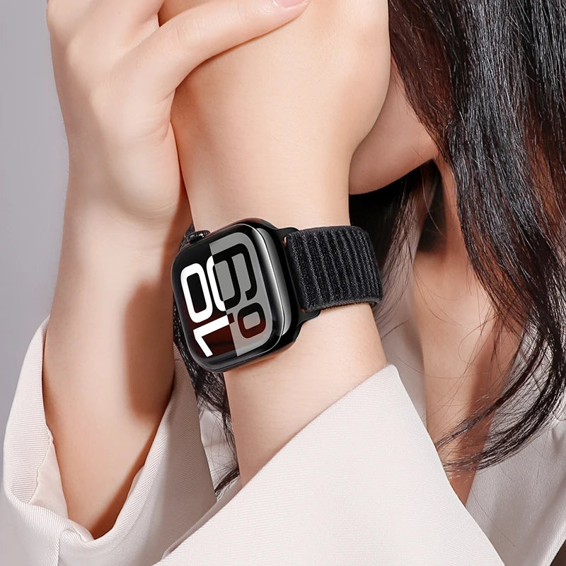 Nylon band for Apple Watch band Ultra 49mm sport band for Apple Watch Series 11 10 9 8 SE 3 46mm 42mm 45mm 41mm 44mm 40mm 38mm