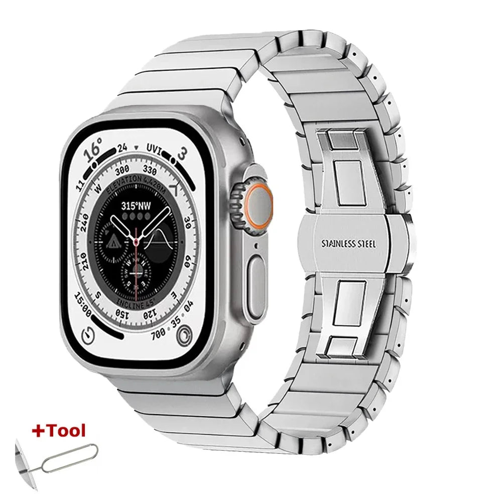 Stainless Steel band for Apple Watch band Ultra 3 49mm 46mm 42mm 45mm 41mm 44mm 40mm metal band for Apple Watch 11 10 9 8 7 6 5 4 SE