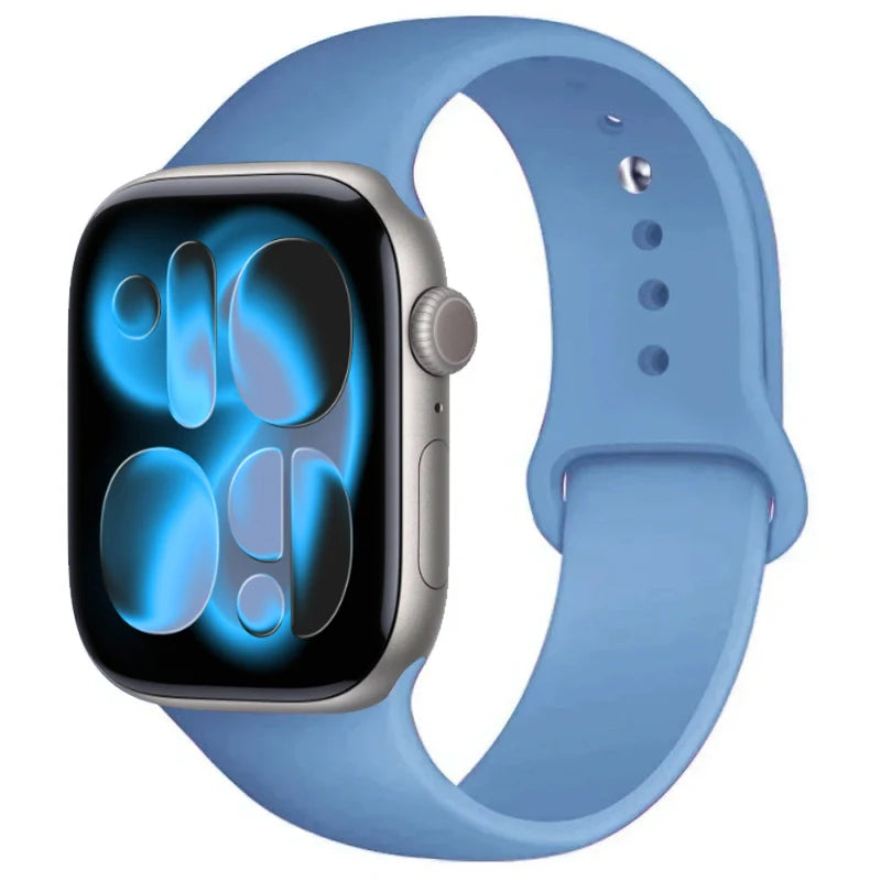 For Apple Watch band 46mm 42mm 45mm 44mm 40mm Silicone sport band Apple Watch Series 11 10 8 7 6 5 4 SE 9 Ultra 3 2 49mm band