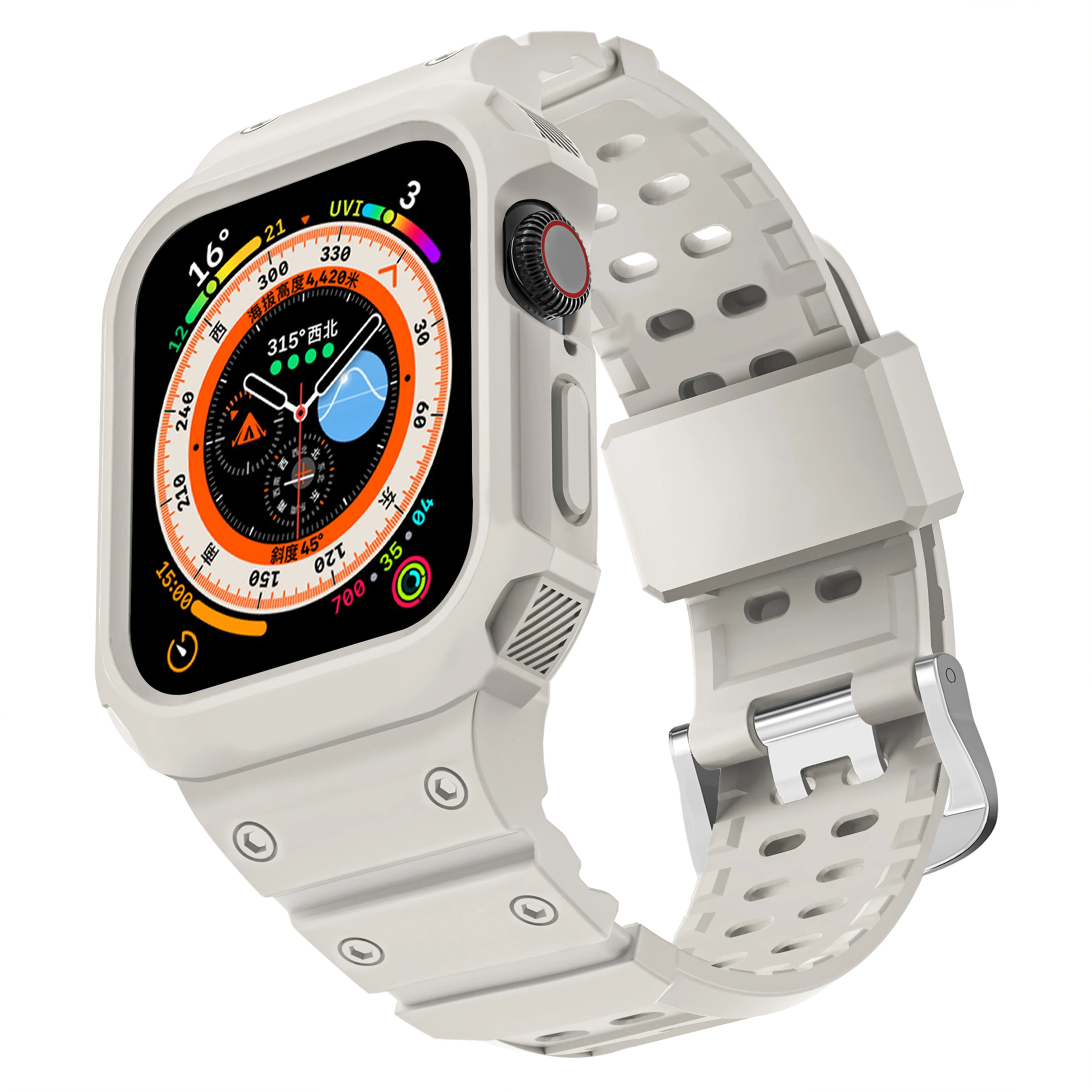 For Apple Watch 45mm 44mm 42mm 41mm 40mm Apple Watch Series 9 8 7 6 5 SE 4 3 2 1 band , Sport Protective Replacement Wristband