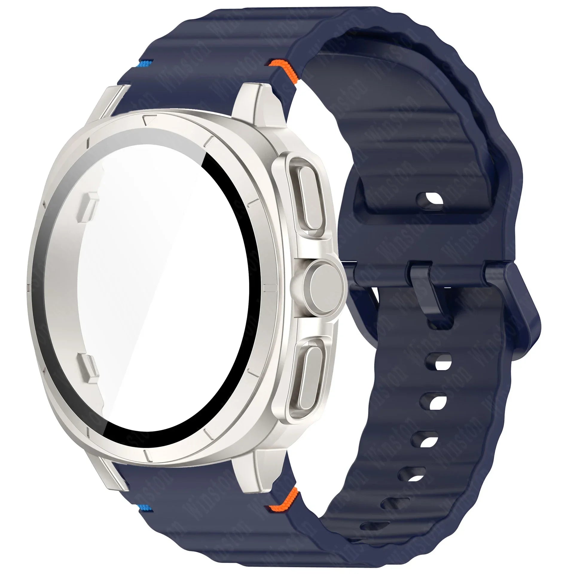 Case+Strap for Samsung Galaxy Watch 7 40mm 44mm Appearance Upgrade Ultra 47mm for Galaxy Watch 7 Sports silicone Bracelet