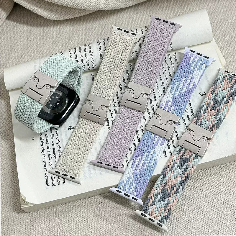 Braided Solo Loop band For Apple Watch Ultra 2 band 49mm 44mm 45mm 46mm 40mm 41mm 42mm band Apple Watch Series 10 9 SE 8 7 6 5 4
